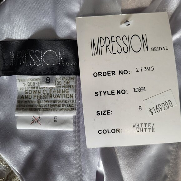 NWT~$1699~IMPRESSION~SZ 6/8~WHITE BEADED EMBROIDERED MERMAID WEDDING DRESS GOWN - Picture 15 of 16